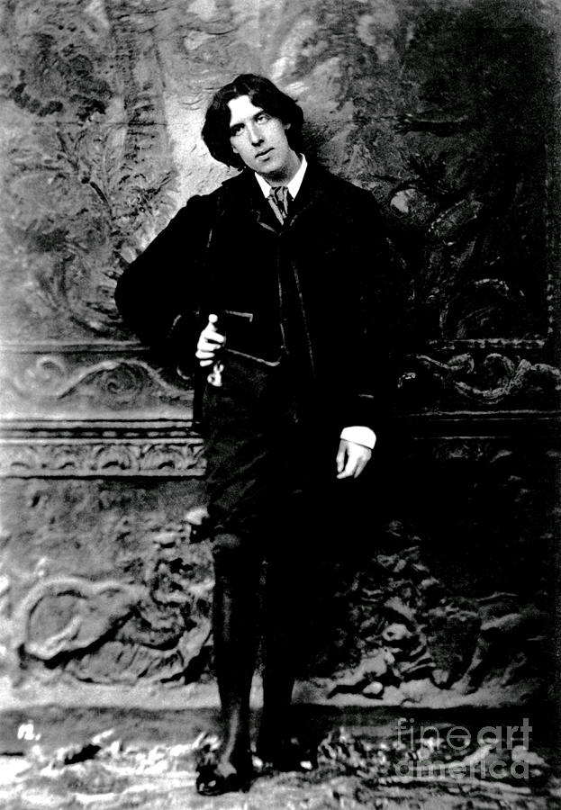 Portrait Photograph - Oscar Wilde, Irish Author by Sylvia Beach Collection, Princeton