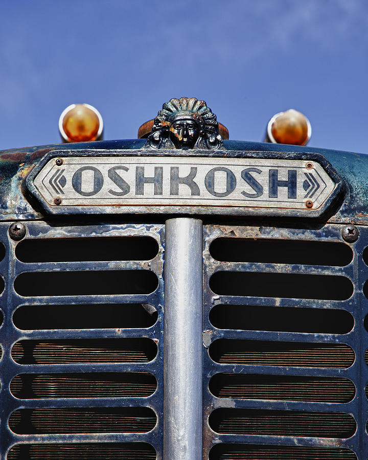 Oshkosh Truck Grill Photograph by James Bethanis