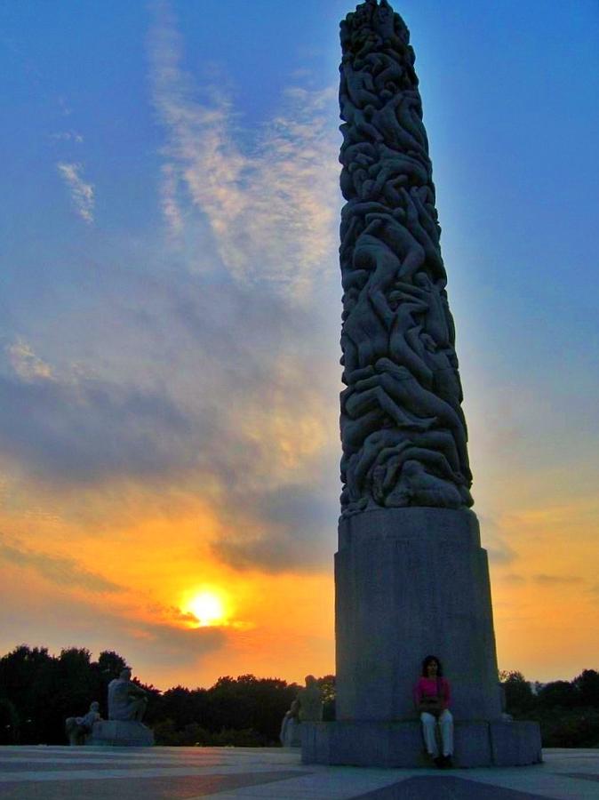 Sunset Photograph - Oslo Norway Vigeland Park by Gianluca Sommella