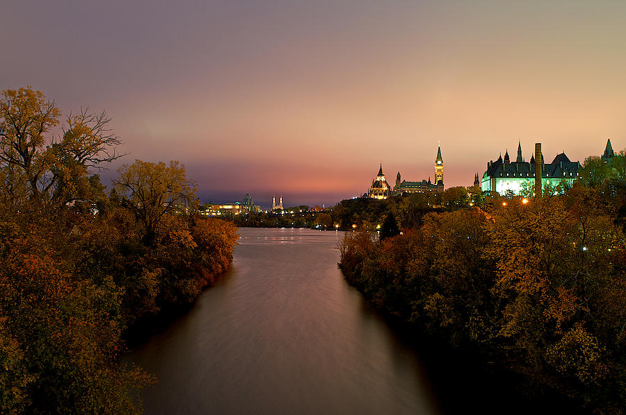 Ottawa at Night Photograph by Prince Andre Faubert