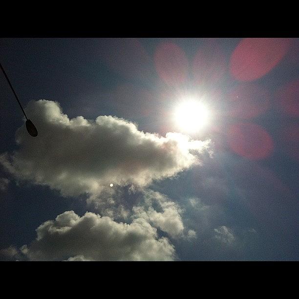 Sun Photograph - Otw Riding Hm Earlier #cloudart #sun by Sally Nataly