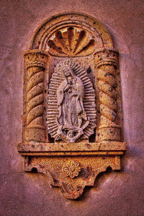 Catholic Photograph - Our Lady of Guadalupe at the Chapel in Tlaquepaque  by David Patterson