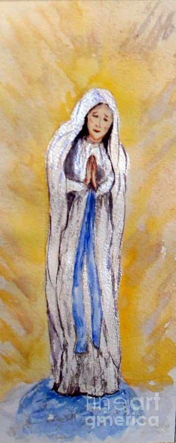 Our Lady Of Lourdes Painting by Vicki  Housel