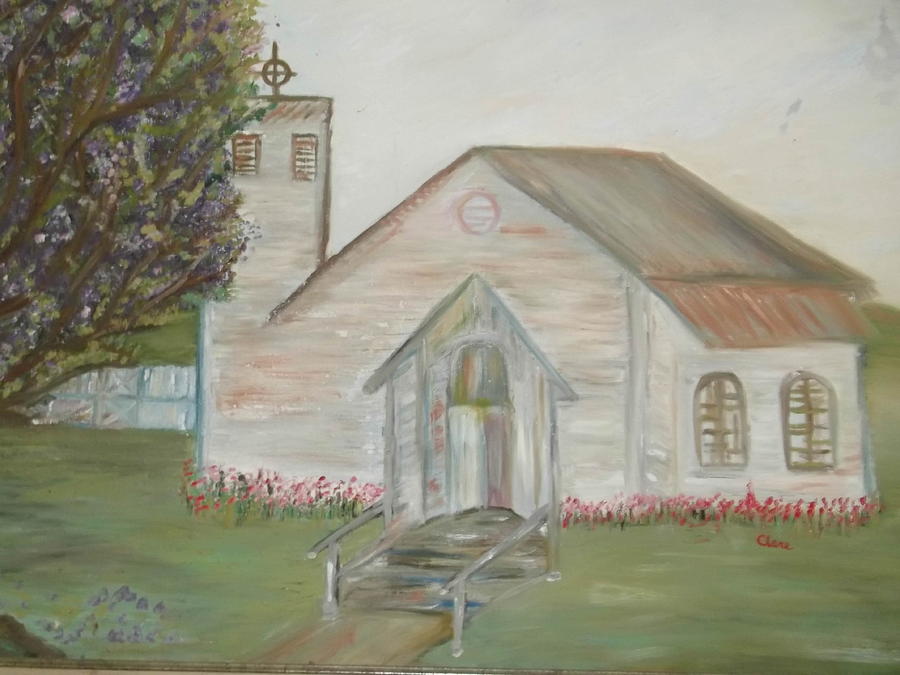 Our Lady Queen of Angels Church  Painting by Clare Ventura