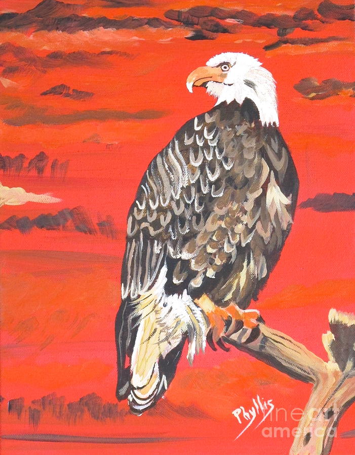 Our Majestic Bird Painting by Phyllis Kaltenbach