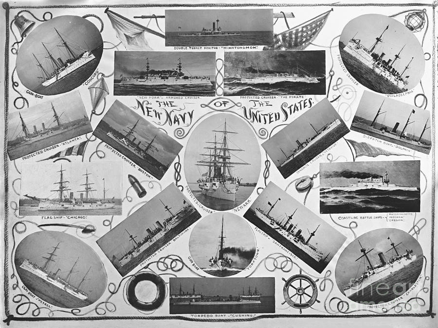 Our New Navy 1892 Photograph by Padre Art