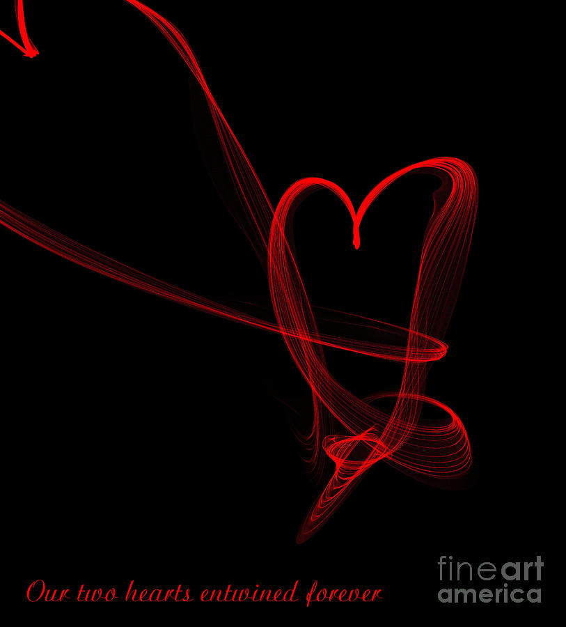 Our Two Hearts Digital Art by Renee Trenholm