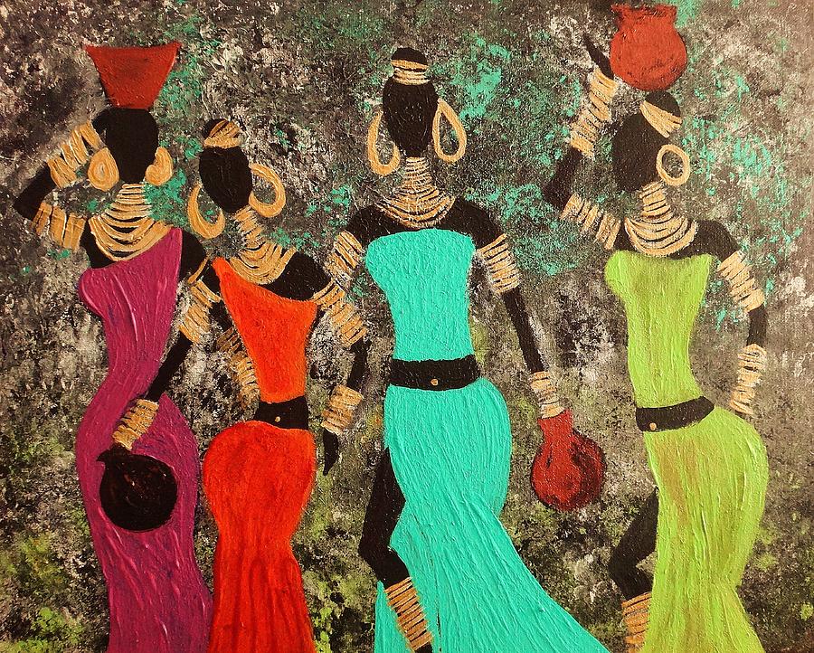 Out of africa Painting by Anuradha Mukherji | Fine Art America