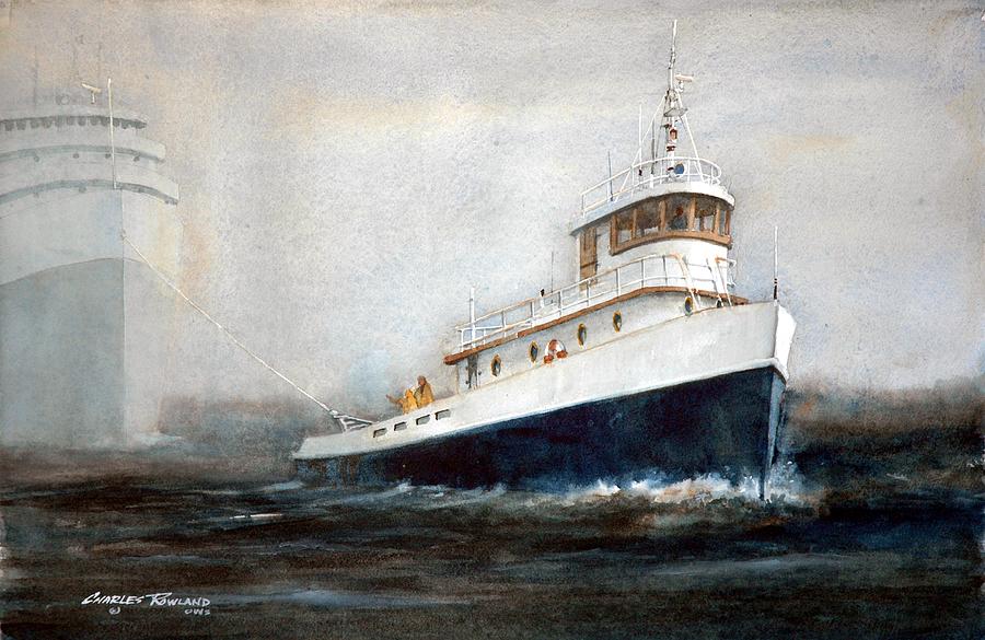 Boat Painting - Out of the Fog by Charles Rowland
