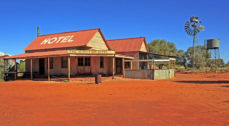 Sunset Photograph - Outback Pub by James Mcinnes