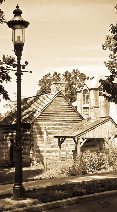 Cabin Photograph - Outside The Mercer Museum by Trish Tritz