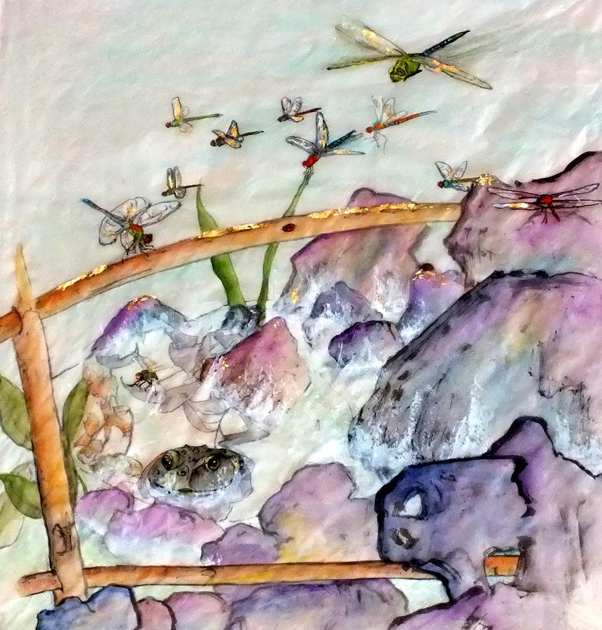 Over And In The Pond Painting by Debbi Saccomanno Chan