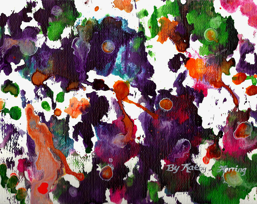 Abstract Painting - Over Easy by Kathy-Lou