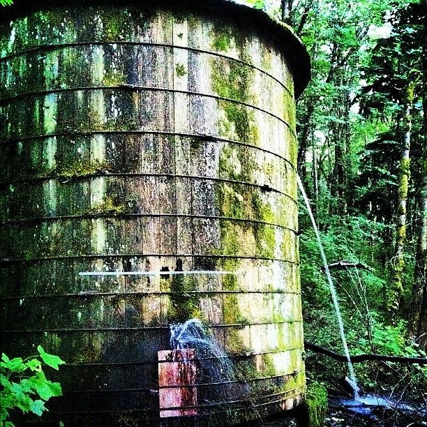 Hiking Photograph - Over Flowing Water Tank. #oregon by Katie Scialabba