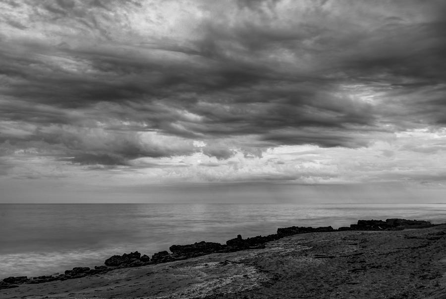 Overcast Beach Series B LR BW HDR Photograph By Robert Valentine - Fine ...