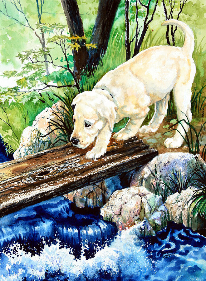 Puppy Painting - Overcoming Fear by Hanne Lore Koehler