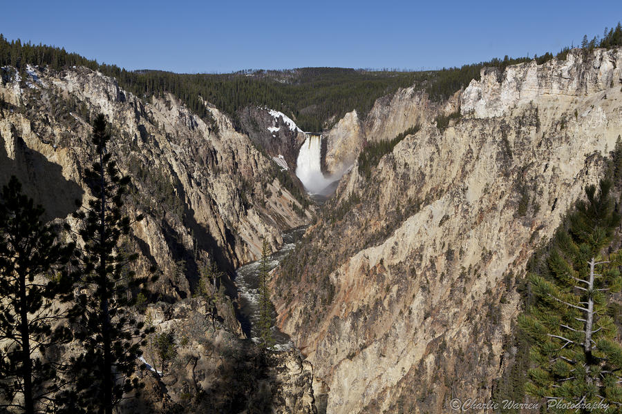 Yellowstone National Park Photograph - Overlook Falls by Charles Warren