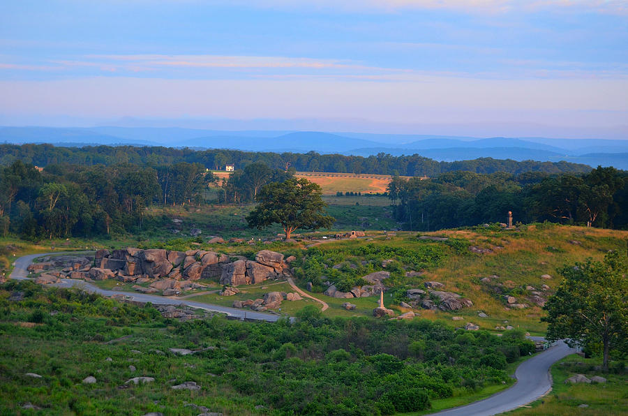 Overlook of the Gettysburg Battlefield Photograph by Dave Sandt