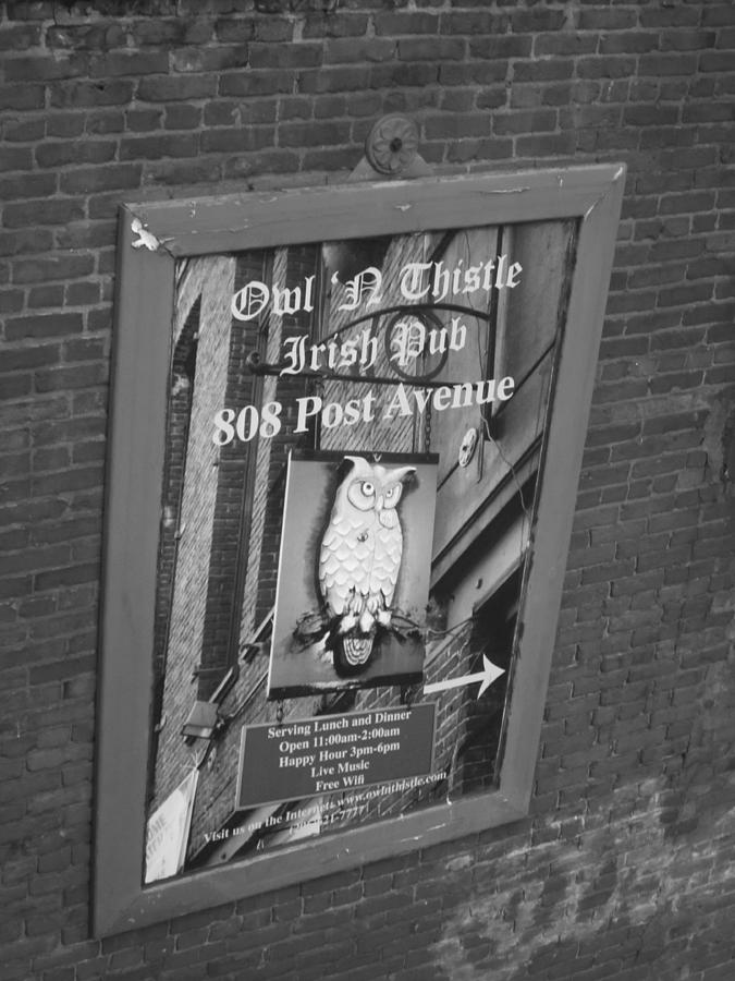 Owl And Thistle Irish Pub Photograph by Kym Backland
