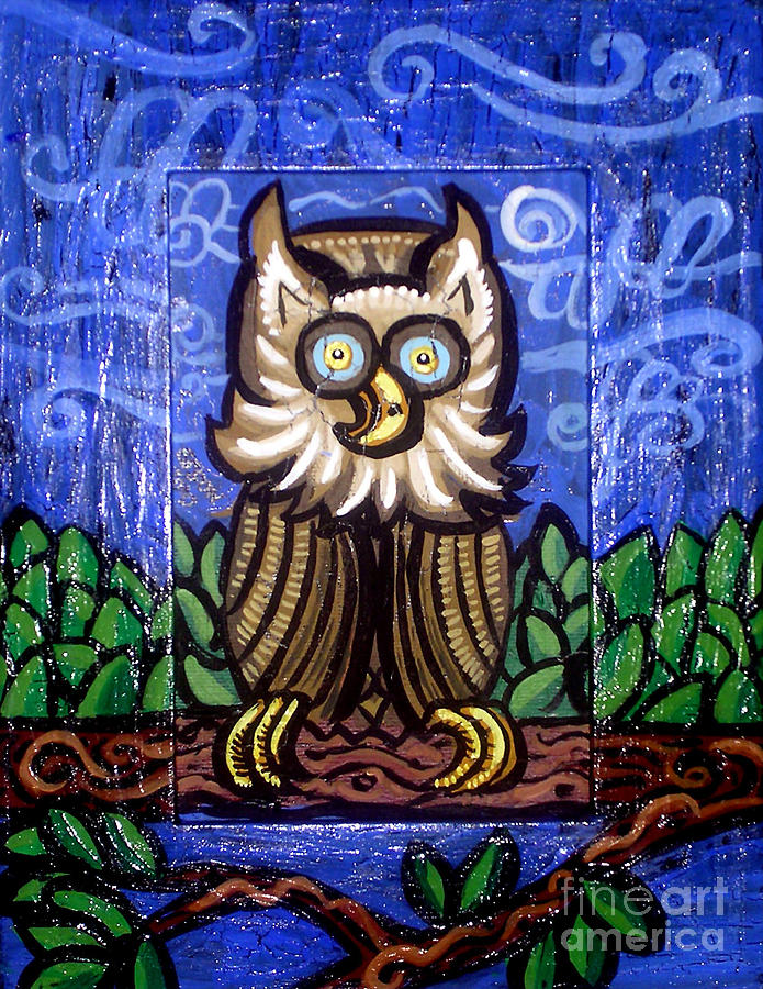 Owl Painting - Owl Magic by Genevieve Esson