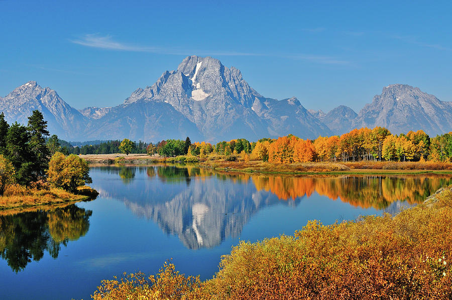 Oxbow Bend Reflections Photograph by Greg Norrell