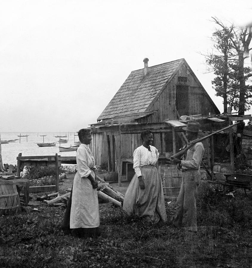Oyster Fishermen - Chesapeake Bay Maryland - c 1905 Photograph by International  Images