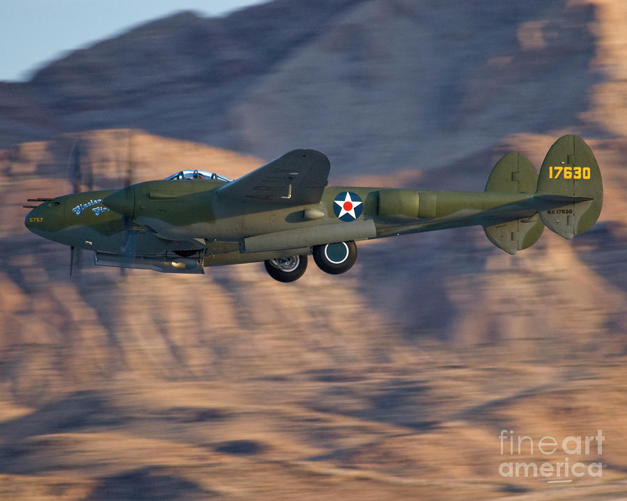 P-38 Gear Up Photograph by Tim Mulina
