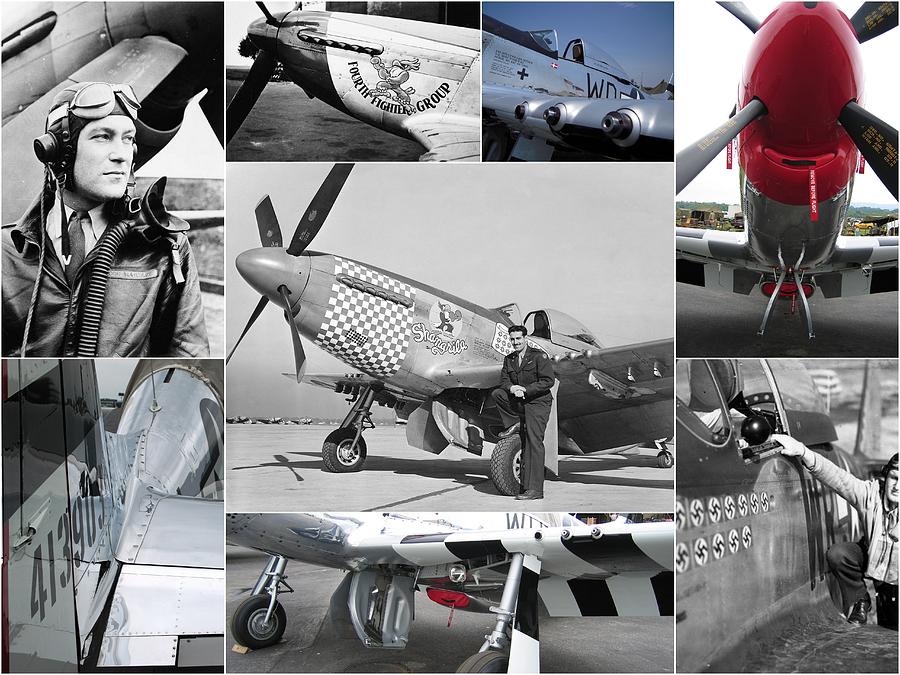 P-51 Photograph - P-51 Mustang Fighter Collage by Don Struke