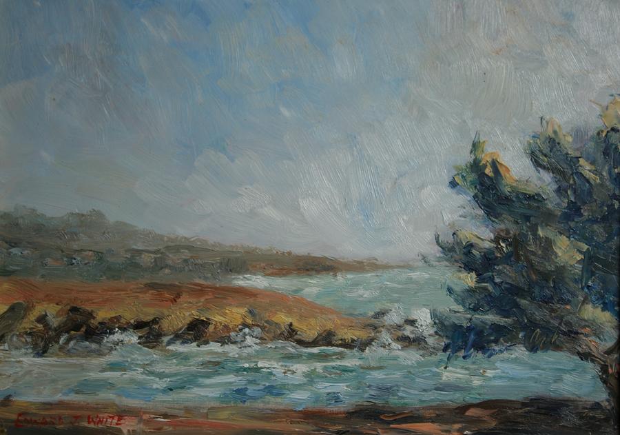 Pacific Air Cambria Coast Painting by Edward White