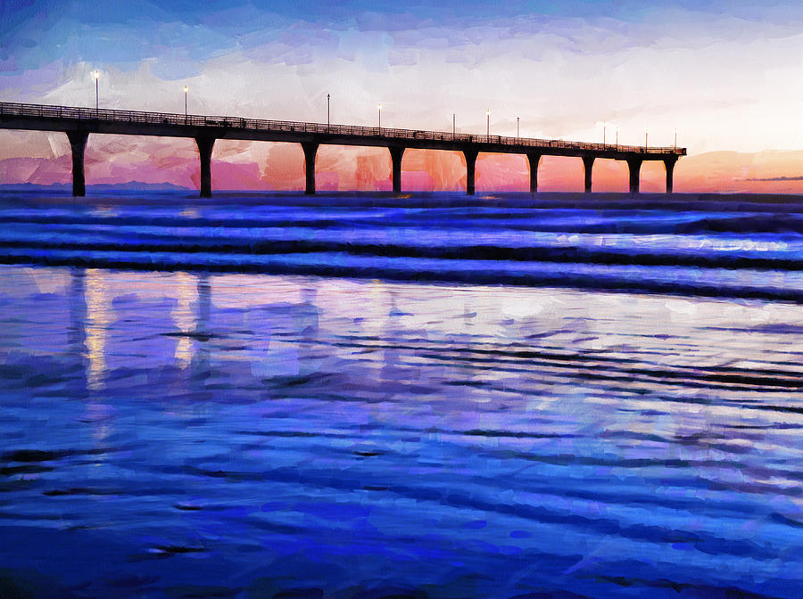 Pier Digital Art - Pacific Blue  by Steve Taylor