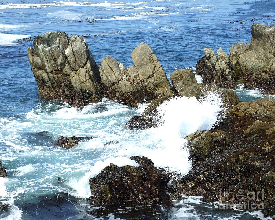 Pacific Coast Rocks and Surf Photograph Photograph by Kristen Fox