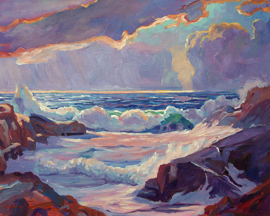 Pacific Grove Winds Painting by David Lloyd Glover