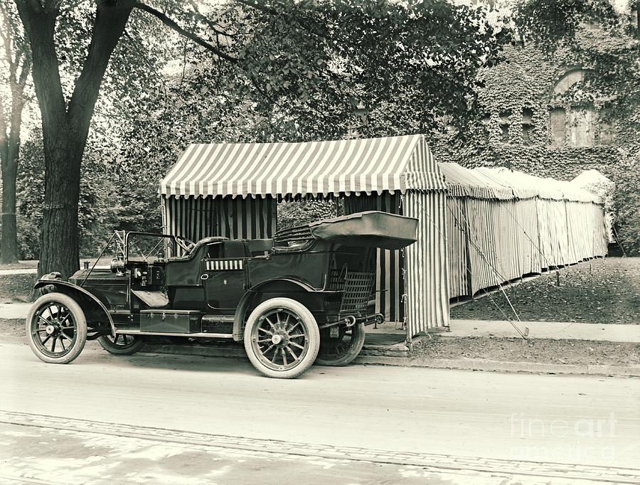 Packard Automobile at Tented Entrance 1910 Photograph by Padre Art