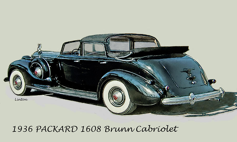 Packard Cabriolet Digital Art by Larry Linton
