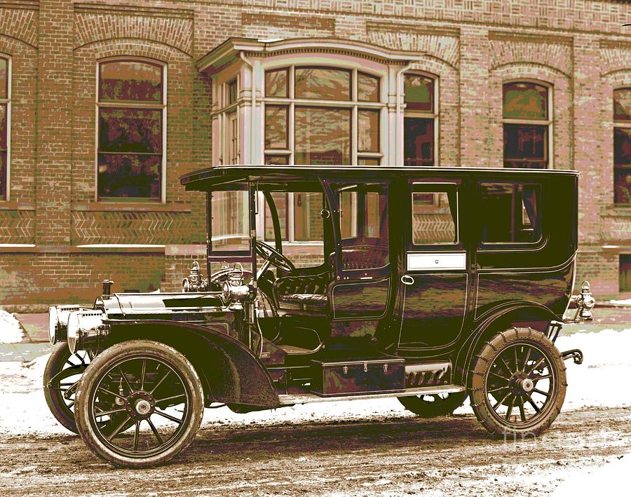 Packard Motor Car Company Automobile 1910 Colorized Photograph by Padre Art