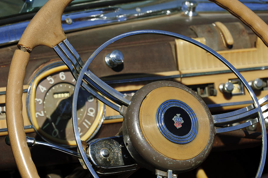 Packard Photograph - Packard Steering Wheel 2 by Jill Reger