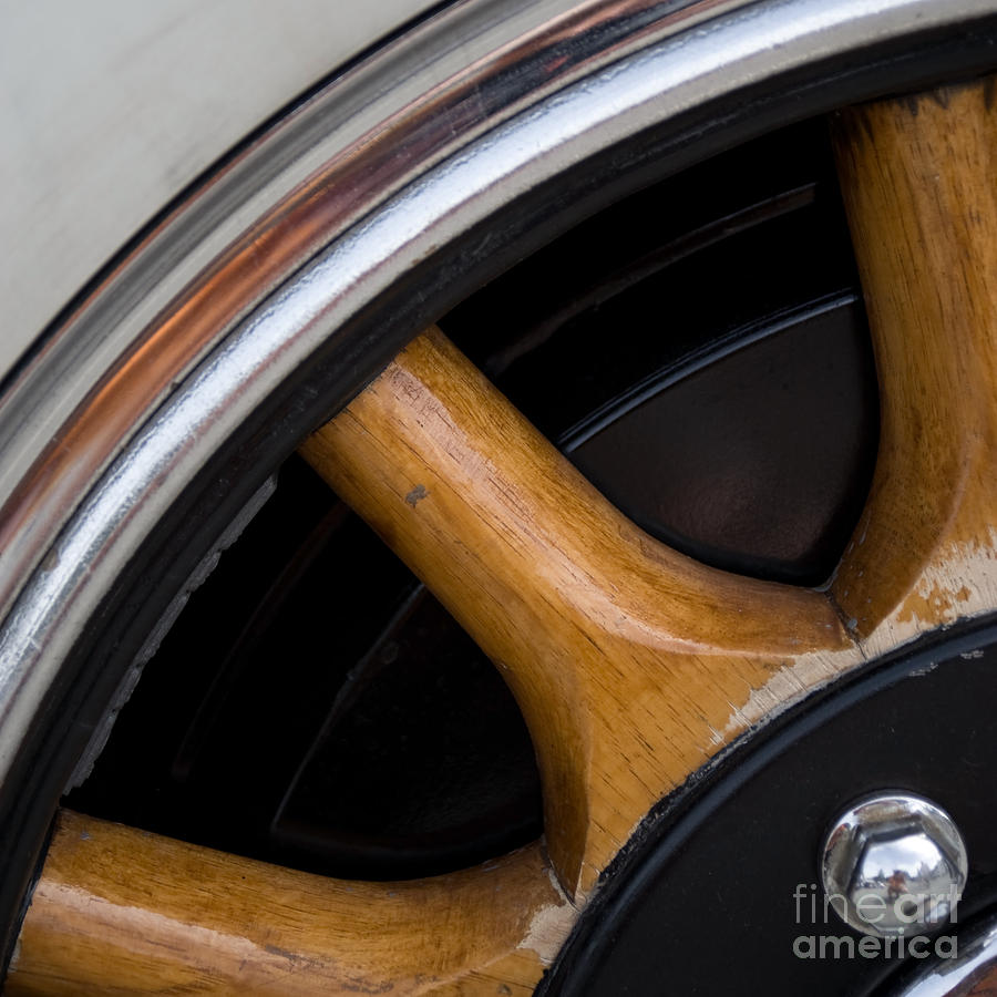 Packard wheel Photograph by Jorgen Norgaard