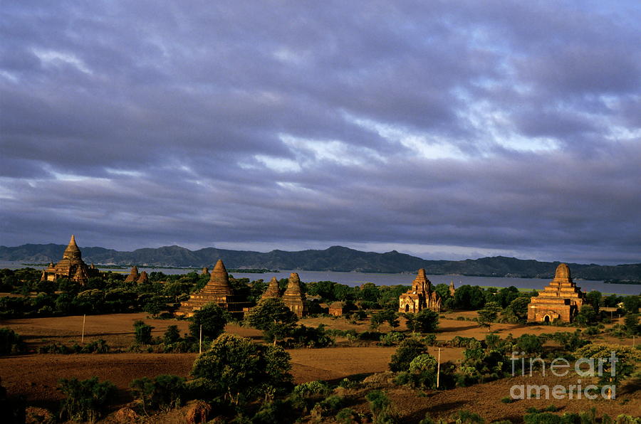 Pagodas at sunrise in Bagan Photograph by Sami Sarkis