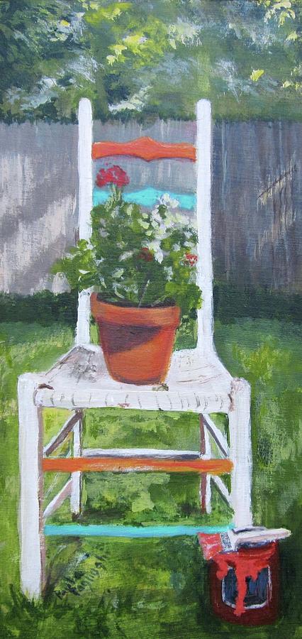 Painted Chair Painting by Paula Pagliughi