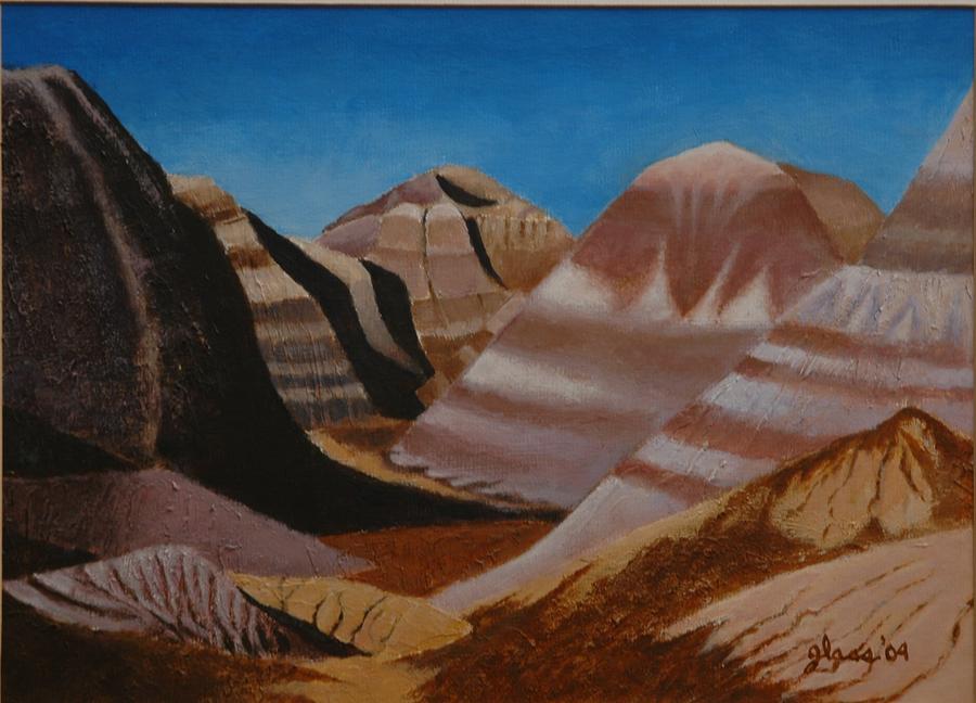 Painted Desert Arizona Painting by Lester Glass