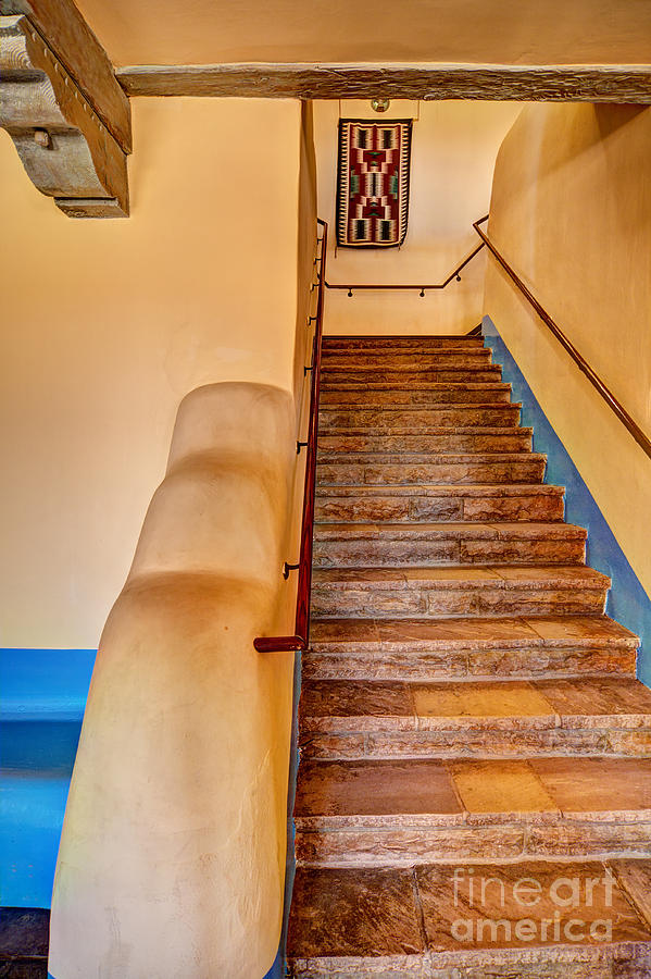 Painted Desert Inn Stairway Photograph by Bob and Nancy Kendrick