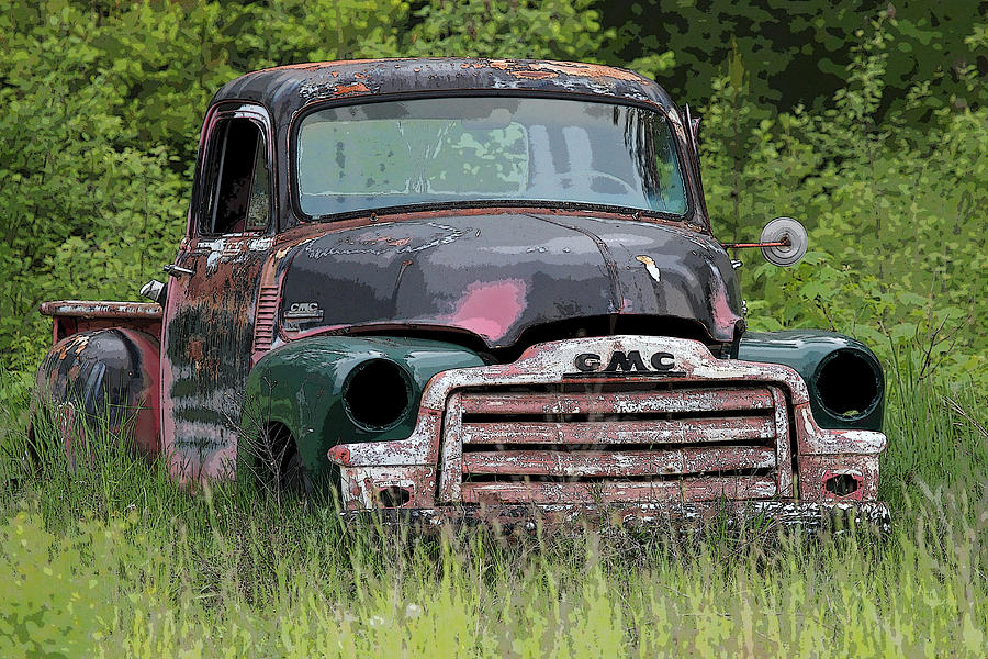 Painted GMC Truck Photograph by Athena Mckinzie