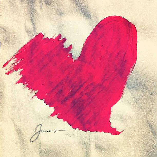 Heart Photograph - Painted Heart by James Roberts