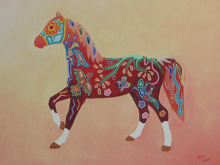 Nature Painting - Painted Horse A by Sonia Stiplosek