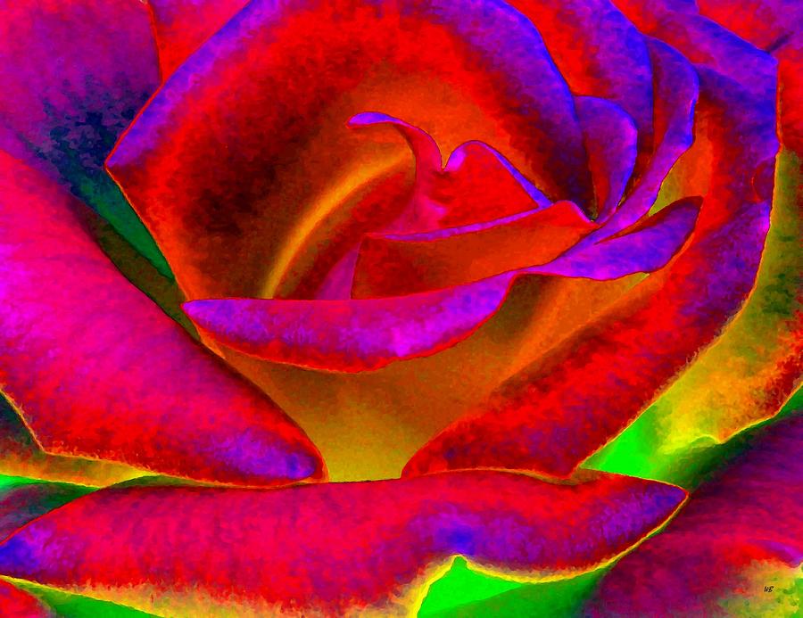 Painted Rose 1 Digital Art by Will Borden