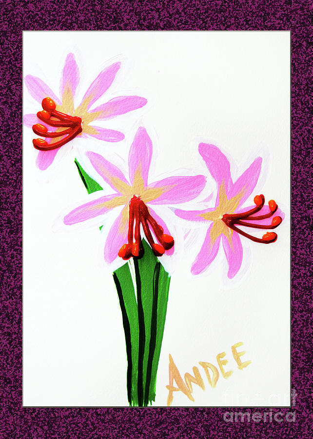Painted Surprise Lilies Painting by Andee Design