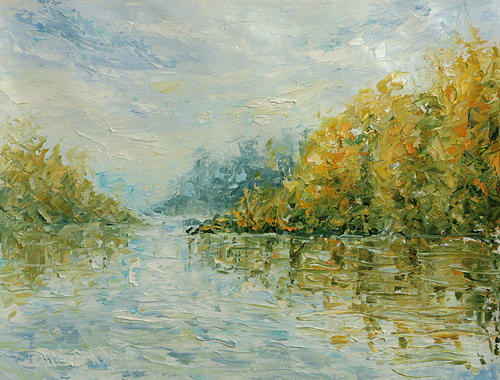 Painting SOLD Painting Autumn Water 170 Painting by Valery Rybakow ...