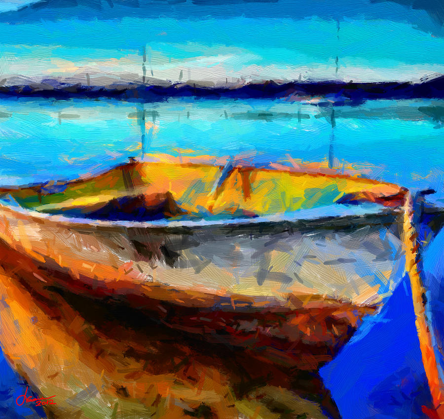 Painting with a boat TNM Painting by Don DiLuca - Pixels