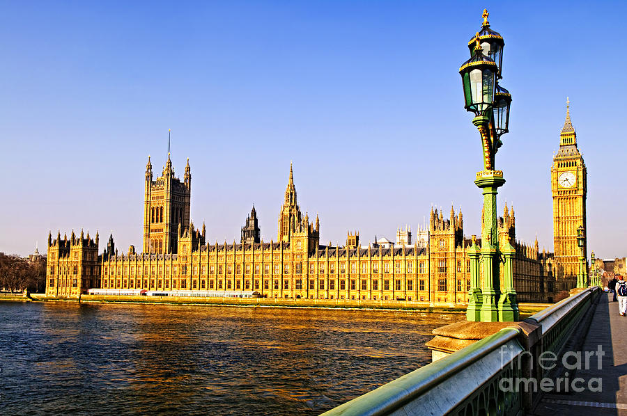 Palace of Westminster from bridge 2 Photograph by Elena Elisseeva