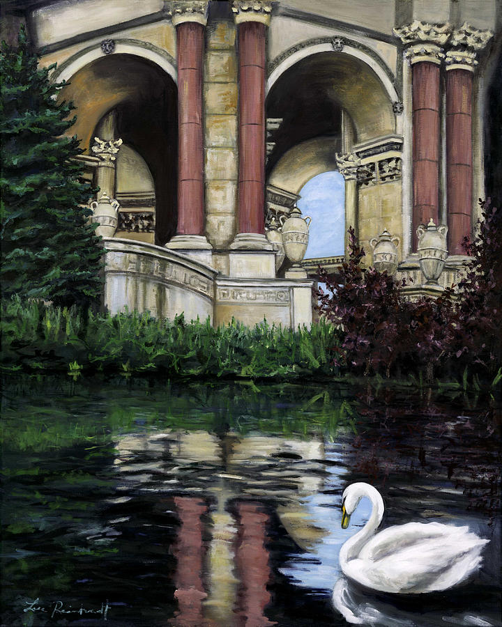 Palace Swan Painting by Lisa Reinhardt